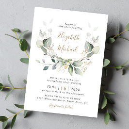 Eukalyptus Greenery Watercolor Wedding Einladung