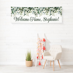 Eukalyptus Greenery Watercolor - Zuhause Long Banner