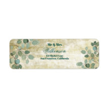 Eukalyptus Greenery Wedding Address Labels