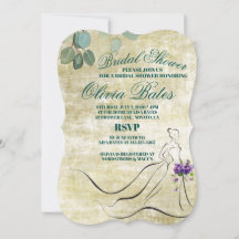 Eukalyptus Greenery Wedding Brautparty Card