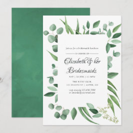Eukalyptus Greenery Wedding Bridesmaids Luncheon Einladung