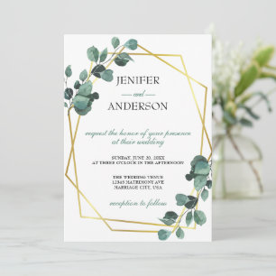 Eukalyptus Greenery Wedding Einladung