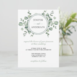 Eukalyptus Greenery Wedding Einladung