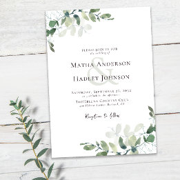 Eukalyptus Greenery Wedding Einladung
