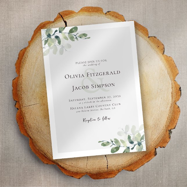 Eukalyptus Greenery Wedding Einladung (Von Creator hochgeladen)