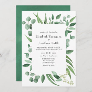 Eukalyptus Greenery Wedding Einladung