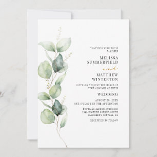 Eukalyptus Greenery Wedding Einladung