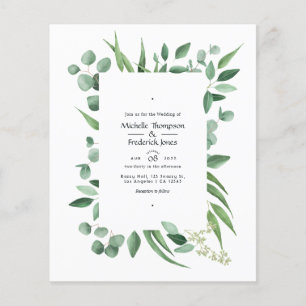 Eukalyptus Greenery Wedding Einladung Flyer