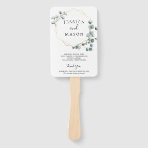 Eukalyptus Greenery Wedding Fan Programm Fächer