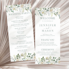 Eukalyptus Greenery Wedding Program Cards