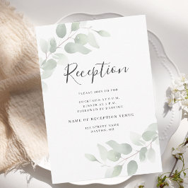Eukalyptus Greenery Wedding Reception Begleitkarte