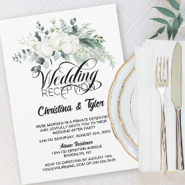 Eukalyptus Greenery Wedding Reception Einladung