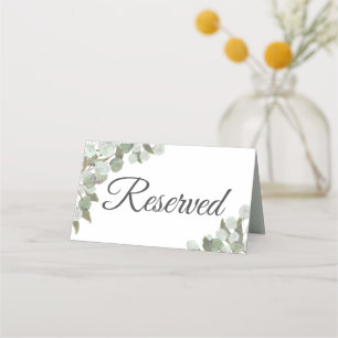 Eukalyptus & Greenery Wedding Reserviert Platzkarte