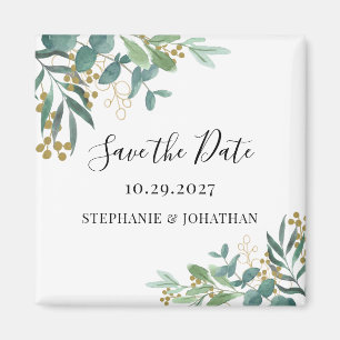 Eukalyptus Greenery Wedding speichern das Datum Magnet
