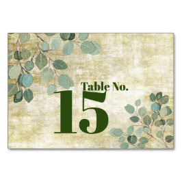 Eukalyptus Greenery Wedding Table Card Tischnummer