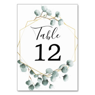 Eukalyptus Greenery Wedding Tischnummern