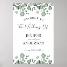 Eukalyptus Greenery Wedding Welcome