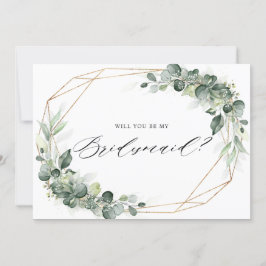 Eukalyptus Greenery Werden Sie meine Bridesmaid se Einladung