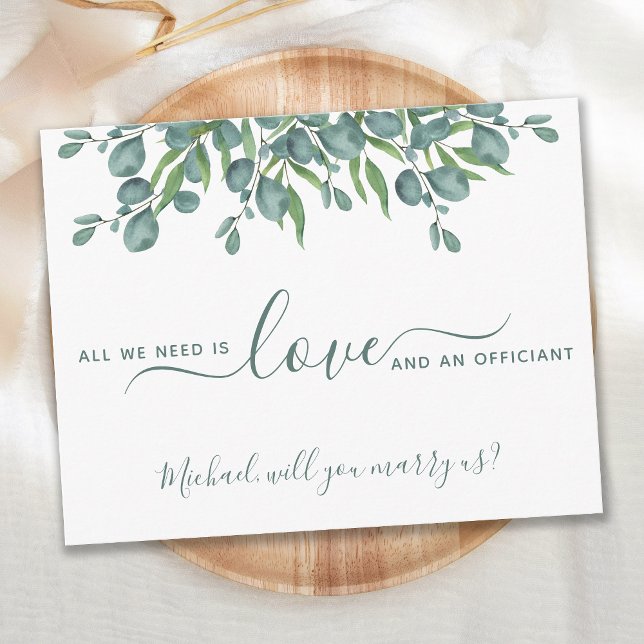 Eukalyptus Greenery wirst du uns Offizier heiraten Einladung (Von Creator hochgeladen)