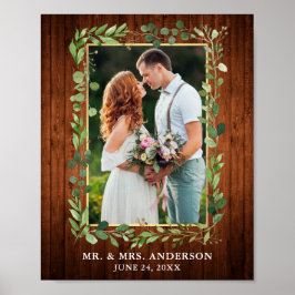 Eukalyptus Greenery Wood Gold Foto Poster