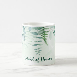 Eukalyptus Grün Brautjungfer Ehrenjungfer Hochzeit Kaffeetasse