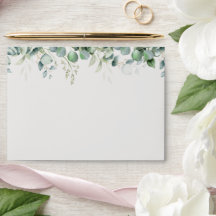 Eukalyptus-Grün-Hochzeitsumschlag