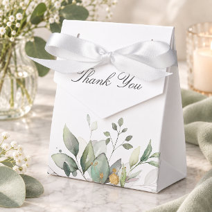 Eukalyptus-Grün-Wasserfarben-Hochzeit Geschenkschachtel