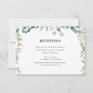 Eukalyptus-grüne Hochzeitskarte RSVP Karte
