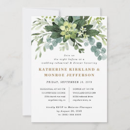 Eukalyptus Grüne Probe Abendessen Einladung
