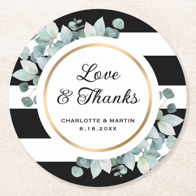 Eukalyptus-Grüne Runder Pappuntersetzer (Vorderseite)