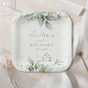 Eukalyptus - Grüne Weinkultur und Erde Pappteller