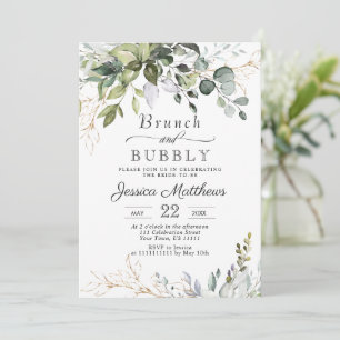 Eukalyptus Grüner Brunch & Bubble Einladung