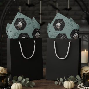 Eukalyptus Grünes Blumenkronenhals Halloween Seidenpapier