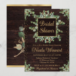 Eukalyptus-Grünes Brautparty Einladung