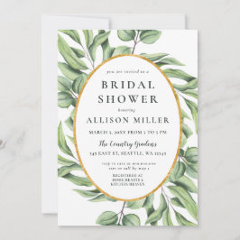 Eukalyptus Grünes Brautparty Einladung