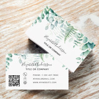 Eukalyptus-Grünwald-Farn - moderner QR-Code