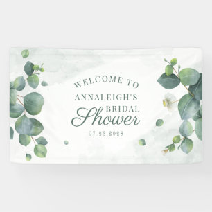 Eukalyptus-Grünzeug-Blattwerk Elegante Brautparty Banner