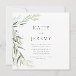 Eukalyptus Gum Blätter Grüne Hochzeit Einladung