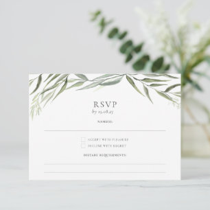 Eukalyptus Gum Blätter Grüne Hochzeit RSVP Karte