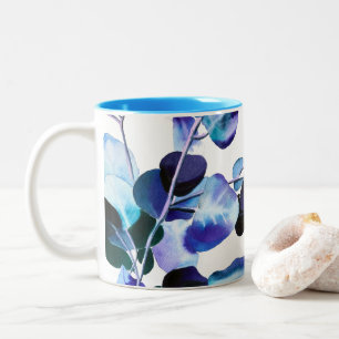 Eukalyptus Gum Verlasse Aquarellkunst Zweifarbige Tasse
