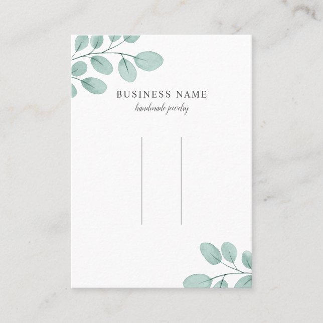 Eukalyptus-Hair-Clip für Wasserfarben Visitenkarte (Vorderseite)