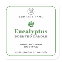 Eukalyptus Handmade Candle Square Sticker