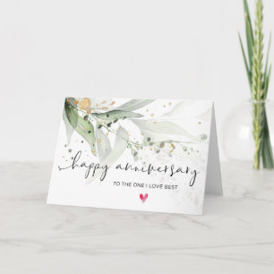 Eukalyptus Happy Jubiläum von Ehemann Boyfriend Karte