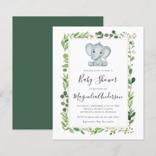 Eukalyptus-HAUSHALT Elephant Baby Dusche Einladung