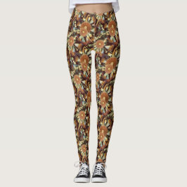 Eukalyptus-Herbst und Wattmuster Leggings