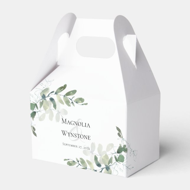 Eukalyptus-Hochzeit Geschenkschachtel (Vorderseite)