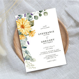 Eukalyptus-Hochzeit in Watercolor Einladung