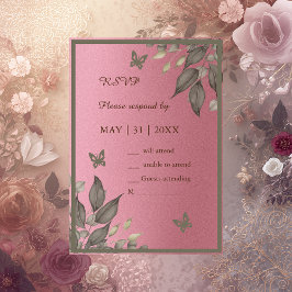 Eukalyptus-Hochzeit RSVP Karte