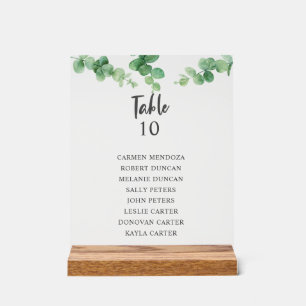 Eukalyptus Hochzeit Sitzplan Tisch Elegant Acrylschild