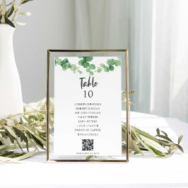 Eukalyptus-Hochzeits-Sitzplan-QR-Code